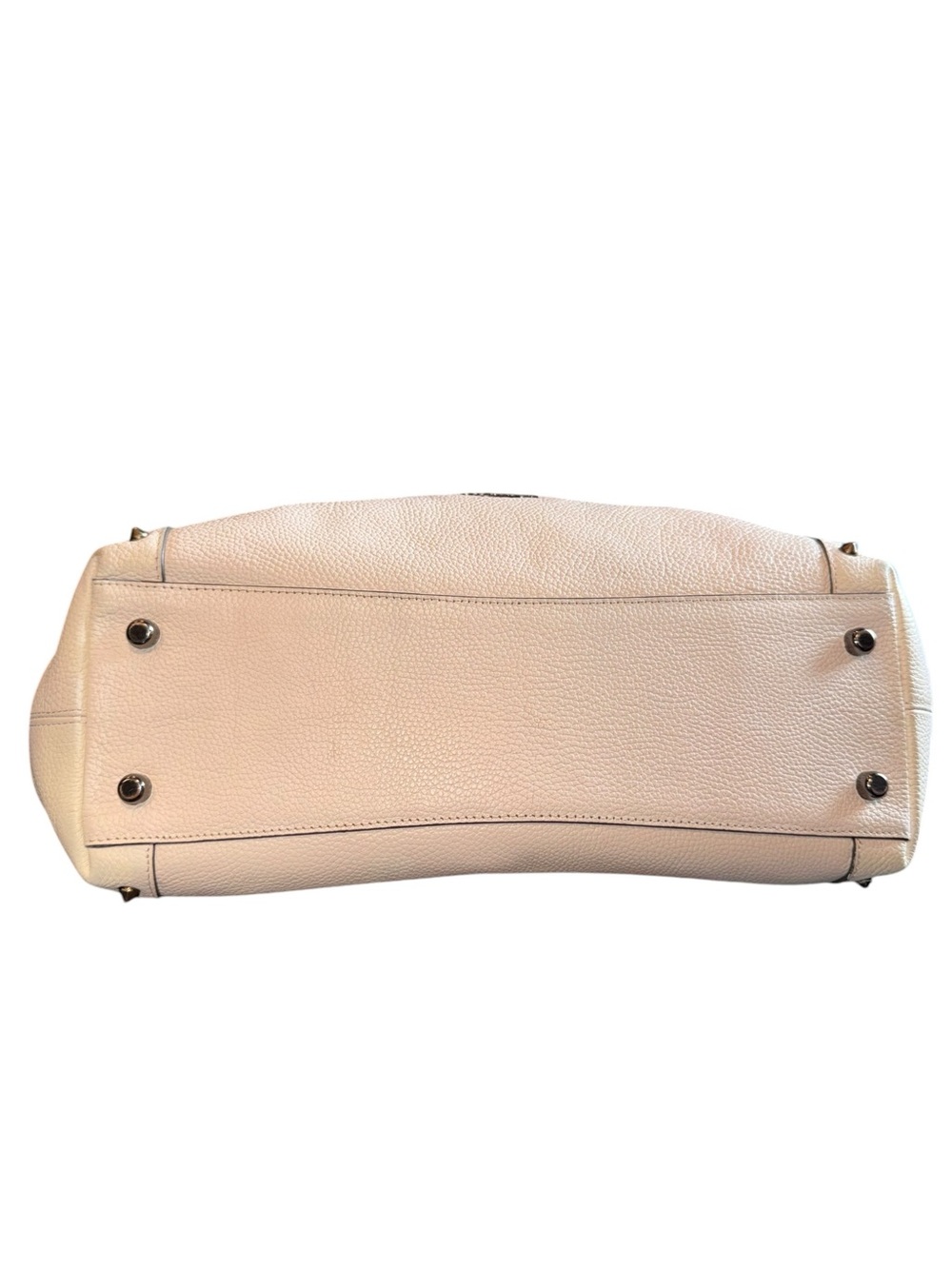 Coach Edie 31 Bandana Rivets Pebble Leather Shoulder Bag, Chalk White - Picture 8 of 13